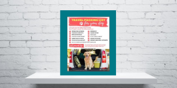 Travel Packing List for Dogs Printable